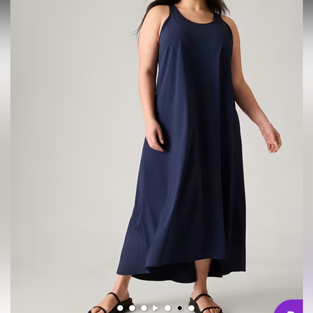 Athleta Presidio Dress Blue Sleeveless